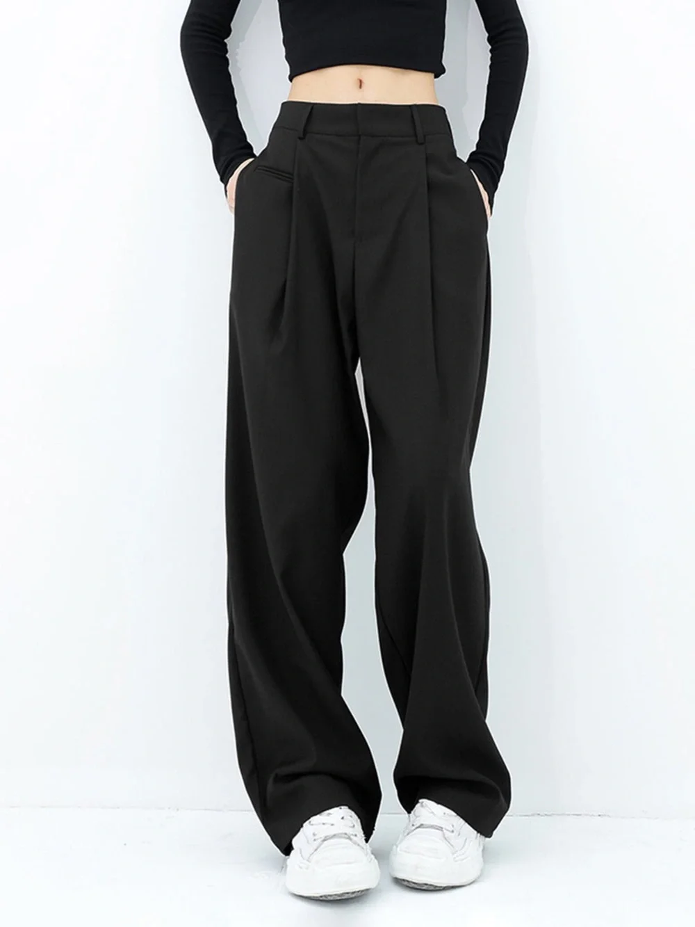Commense Basic Baggy Wide Leg Dress Pants - Picture 2 of 4